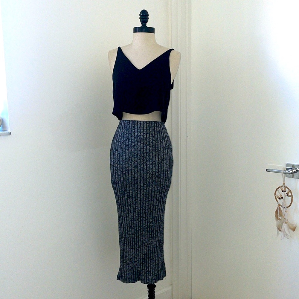 TopShop Midi Double Slit Skirt
